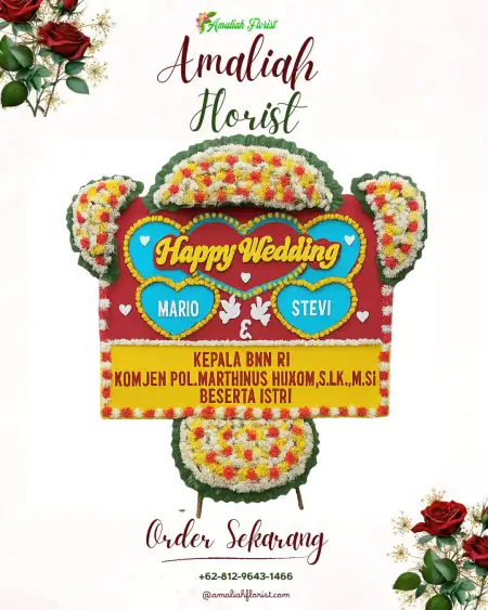 Papan Bunga Pernikahan Karangtejo